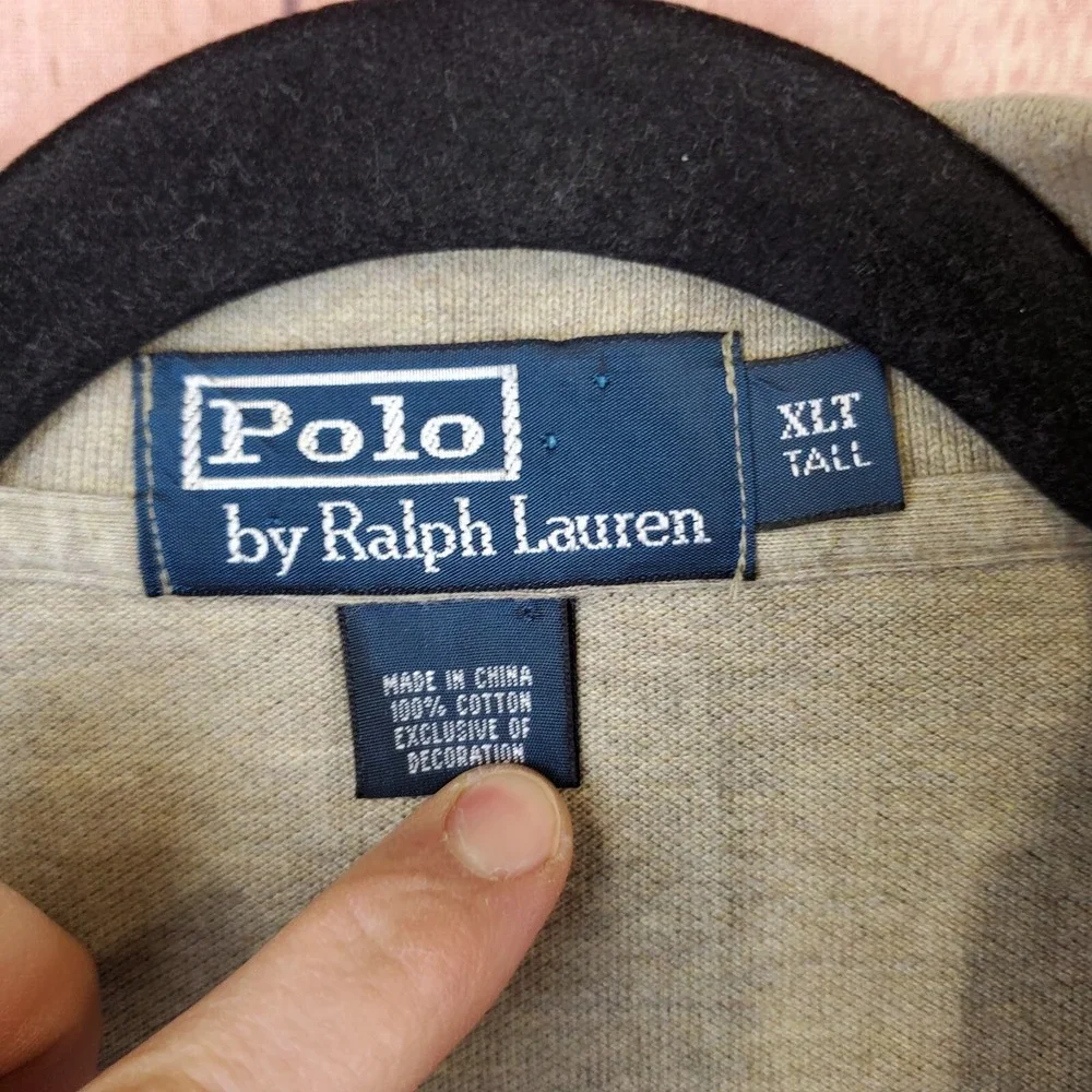 Polo Ralph Lauren Long Sleeve‎ Polo Shirt Mens Sz XLT Rugby Big & Tall Pullover